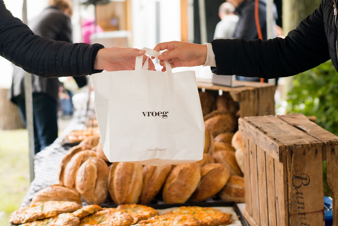 Vroeg markt winkel